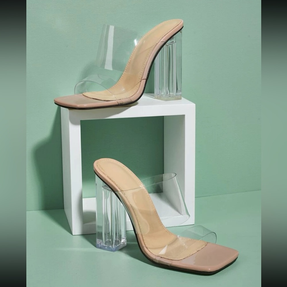 Clear Mule Sandals